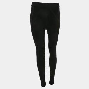 Herve Leger Black Stretch Knit Leggings S