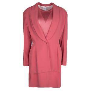 Herve Leger Vintage Pink Mesh Top Skirt and Blazer Set XL