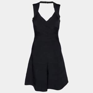Herve Leger Black Bandage Sleeveless Mini Dress M