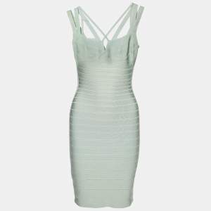 Herve Leger Light Green bandage Aqua Foam Dress S