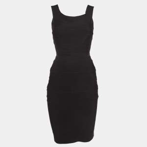 Herve Leger Black Bandage Knit Bodycon Dress S