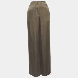 House Of Harlow 1960 X Revolve Green Satin Wide Leg Trousers M