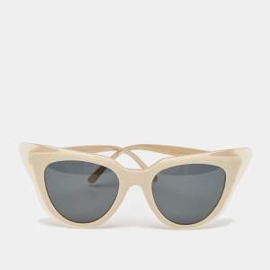 Illesteva Beige/Black Emmanuelle Cat Eye Sunglasses