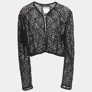 INGIE Paris Black Guipure Lace Blouse S