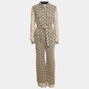 INGIE Paris Gold Lace Jumpsuit M