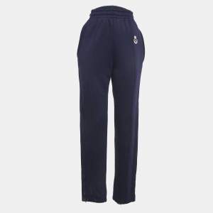 Pre Owned Isabel Marant Etoile Navy Blue Cotton Stretch Inayaki Trousers XS