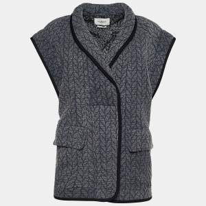Isabel Marant Etoile Grey/Black Cotton Button Front Jacket M