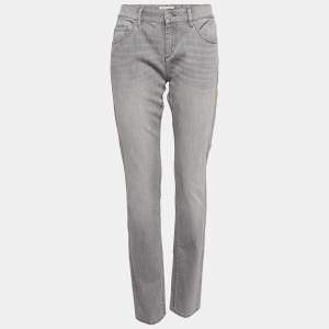 Isabel Marant Etoile Light Grey Side Trim Denim Purder Jeans L Waist 33"