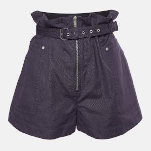 Isabel Marant Etoile Dark Blue Cotton Linen Parana Shorts S