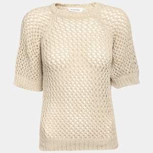 Isabel Marant Etoile Cream Cotton & Linen Knit Sweater  S