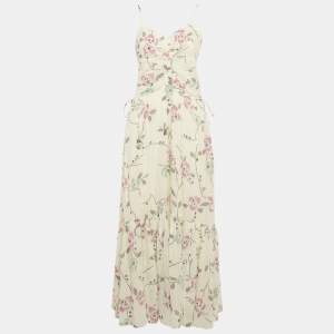 Isabel Marant Etoile White Printed Cotton Sleeveless Maxi Dress S