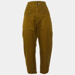 Isabel Marant Etoile Green Cotton Tapered Trousers XL  