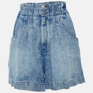 Isabel Marant Etoile Blue Denim Eliasticised Waist Shorts M
