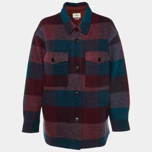Isabel Marant Etoile Multicolor Patterned Wool Blend Oversized Jacket S