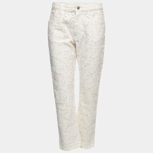 Isabel Marant Etoile White Lace Embroidered Jeans M