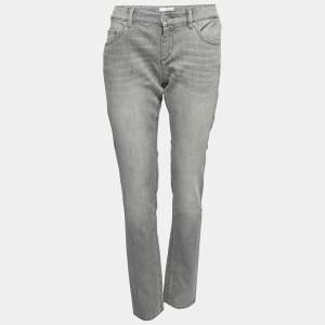 Isabel Marant Etoile Grey Distressed Denim Trim Detail Jeans L Waist 32"