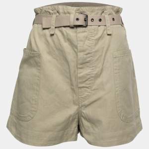 Isabel Marant Etoile Beige Canvas High Waist Belted Shorts S