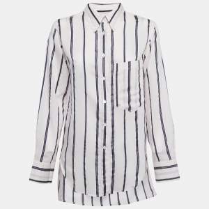 Isabel Marant Etoile Pink Striped Cotton Shirt M