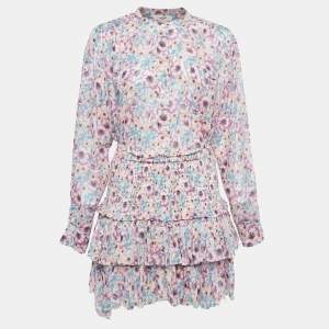 Isabel Marant Etoile Multicolor Floral Print Cotton Shirt and Naomi Skirt Set M