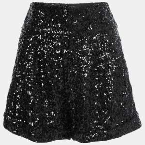 Isabel Marant Black Sequined Shorts M   