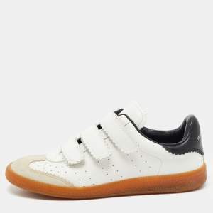 Isabel Marant Tricolor Perforated Leather and Suede Beth Sneakers Size 38