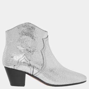 Isabel Marant Crackle Leather Ankle Boots 37