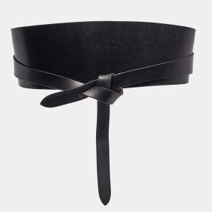 Isabel Marant Black Leather Waist Belt XS