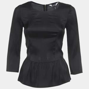 Isabel Marant Black Silk Gathered Blouse S