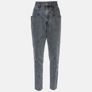 Isabel Marant Grey Washed Denim Paneled Jeans S Waist 31"