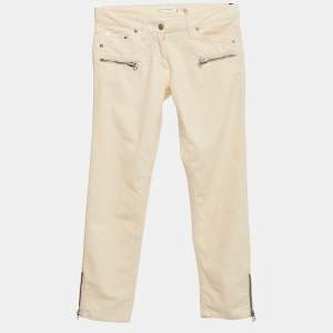 Isabel Marant Pink Corduroy Slim Fit Pants M