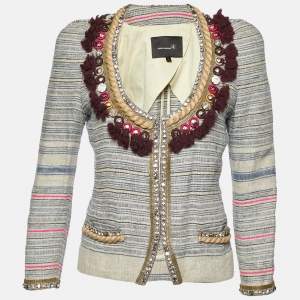 Isabel Marant Beige Embellished Linen Jacket S