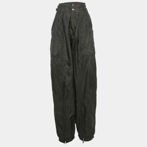Isabel Marant Black Nylon Adjustable Waist Trousers S