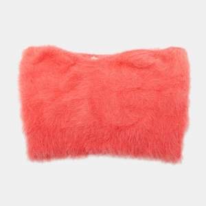 Isabel Marant Pink Faux Fur Crop Tube Top S