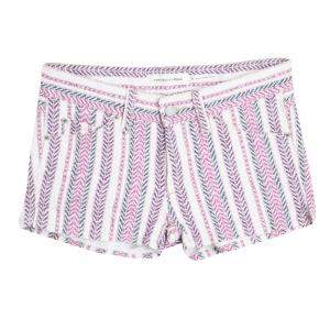 Isabel Marant Multicolor Chevron Printed Denim Hot Pants S