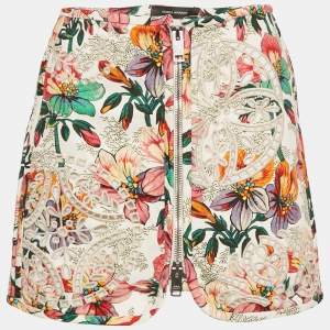 Isabel Marant White Floral Print Broderie Anglaise Mini Skirt M