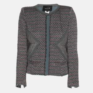 Isabel Marant Multicolored Patterned Lurex Knit Jacket XS