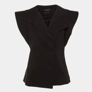 Pre Owned Isabel Marant Black Cotton Wrap Top M