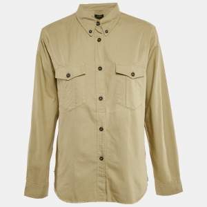 مملوكة مسبقًا Isabel Marant Beige Cotton Raw Edge Shirt L
