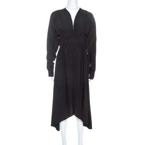 Pre Owned Isabel Marant Black Crepe Tamara Dress M