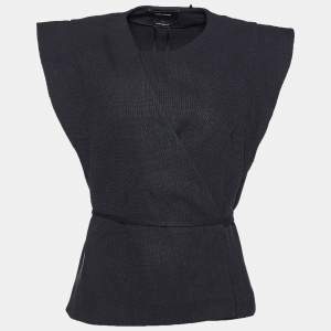 Isabel Marant Black Linen Wrap Vest M