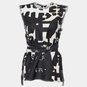 Isabel Marant Multicolor Denim Frayed Detail Sleeveless Top S