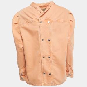 Isabel Marant Orange Denim Double Breasted Jacket M