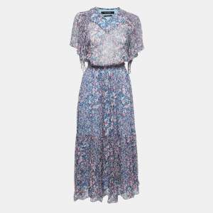 Isabel Marant Multicolor Floral Print Silk Maxi Dress S