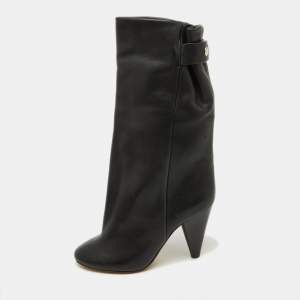Isabel Marant Black Leather Calf Length Boots Size 36