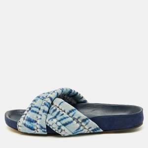 Isabel Marant Blue Criss-Cross Suede Flat Size 38