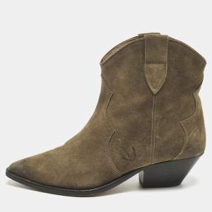 مملوكة مسبقًا حذاء بوت بطول الكاحل إيزابيل مارانت سويدي بيج مقاس 38