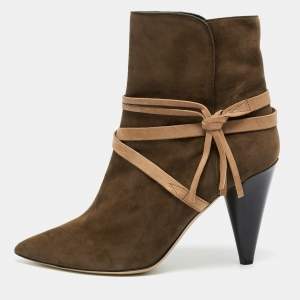 مملوكة مسبقًا Isabel Marant Size 41 Brown Suede Ankle Length Boots
