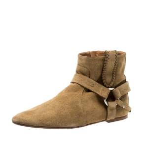  Isabel Marant Light Brown Suede Ralf Gaucho Ankle Boots Size 41