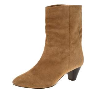  Isabel Marant Light Brown Suede Dyna Ankle Boots Size 37