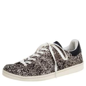 Pre Owned Isabel Marant Beige Leopard Print Calfhair and Leather Low Top Sneakers Size 41